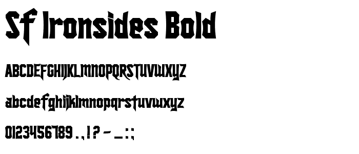 SF Ironsides Bold font